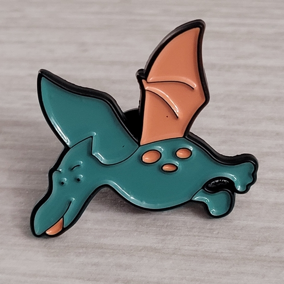 Pterodactyl Blue Flying Dino Enamel Pin - Picture 2 of 10